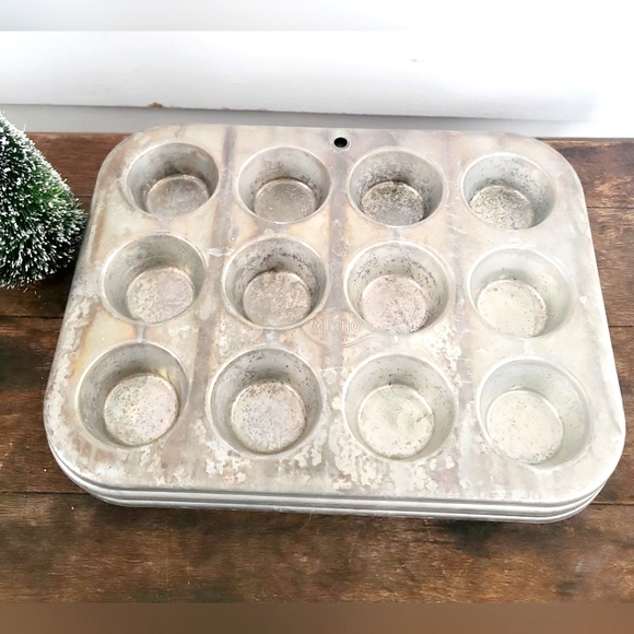 Mirro Other - Vintage Silver Mirro Mini Muffin Tins Set of 4